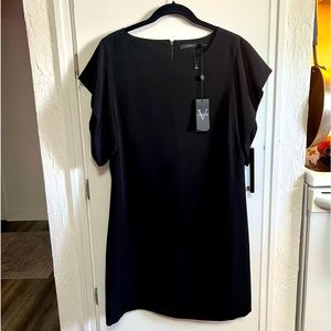 NWT VERTIGO VERSATILE BLACK CAP SLEEVE DRESS SZ L LARGE